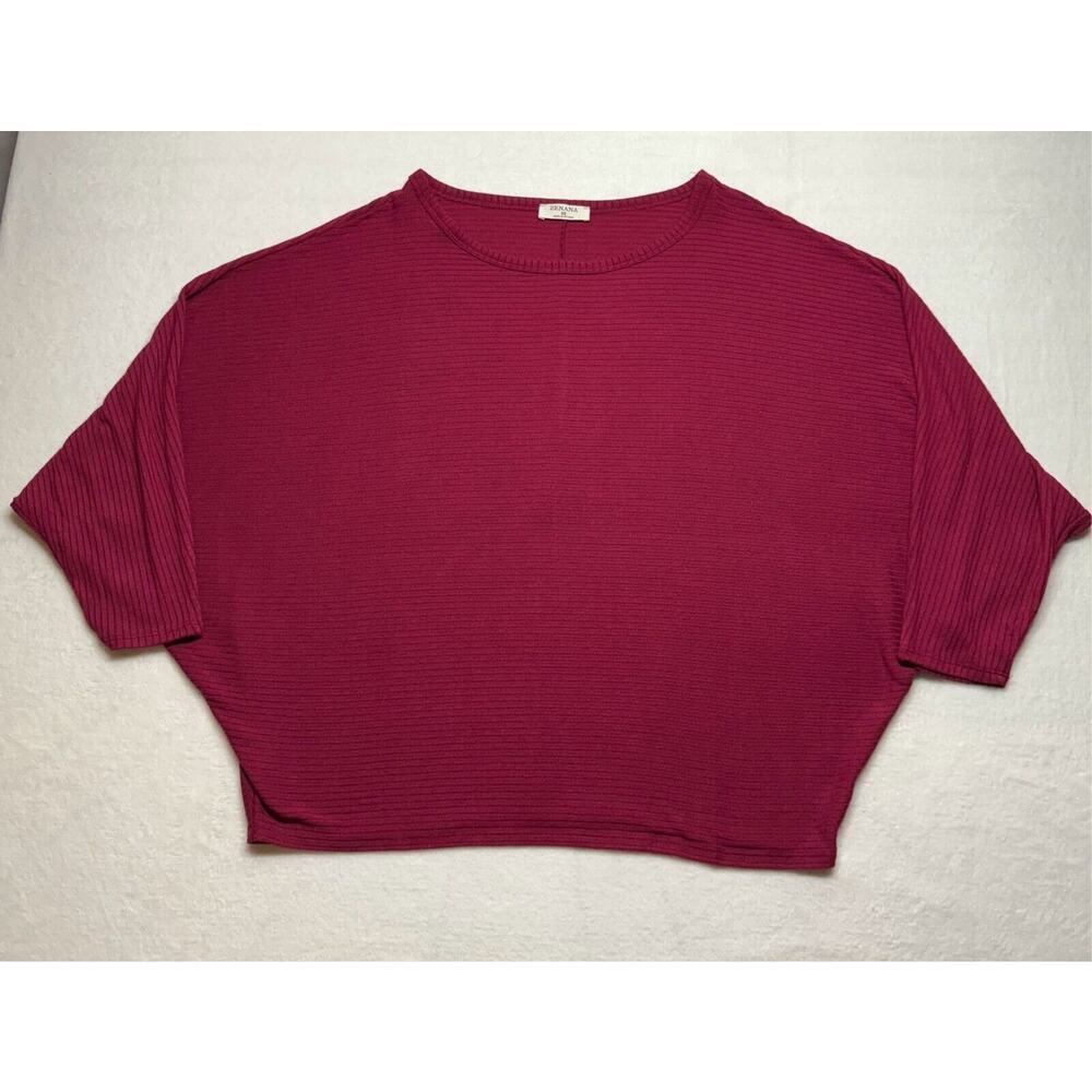 Zenana Dolman Top Womens‎ 3X Burgundy Ribbed Knit HW-2177X Casual
